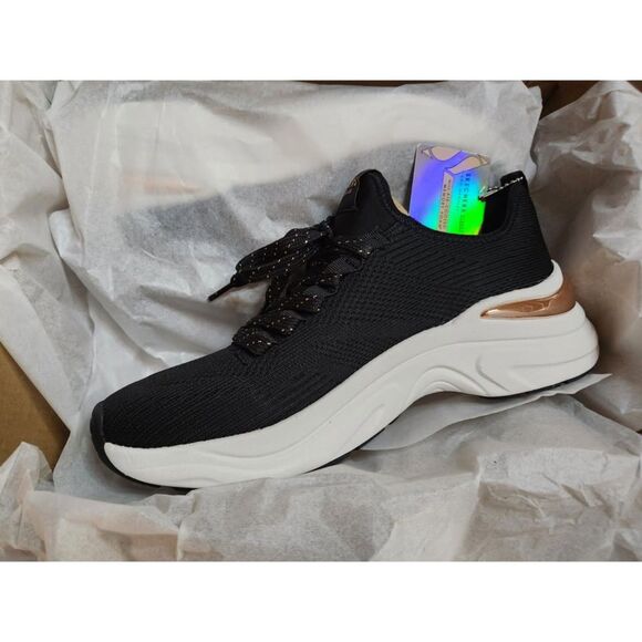 Skechers Street Pretty Knitty Sneakers – Women’s 9.5 Black | Memory Foam | NIB - Picture 4 of 10